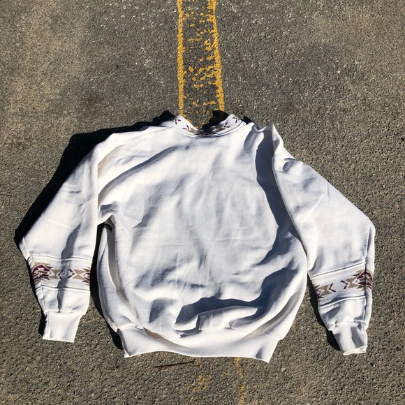 Vintage 90s Horses Aztec Print crewneck sweatshirt - Picture 4 of 4